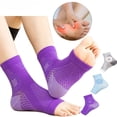 thumbnail image 1 of 3Pair Neuropathy Socks Toeless Compression Socks Breathable Comfortable Ankle Socks Relief Athletic Socks For Arch & Heel,Unisex/Color 3PCS/S, 1 of 6