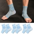 thumbnail image 1 of 3Pair Neuropathy Socks Toeless Compression Socks Breathable Comfortable Ankle Socks Relief Athletic Socks For Arch & Heel,Unisex/Light Blue/M, 1 of 6