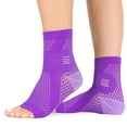 thumbnail image 1 of 3Pair Neuropathy Socks Toeless Compression Socks Breathable Comfortable Ankle Socks Relief Athletic Socks For Arch & Heel,Unisex/Purple/S, 1 of 6