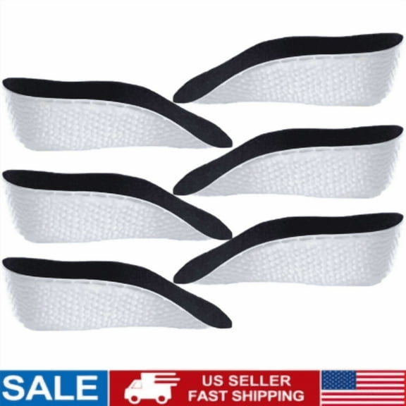 3Pair Unisex Invisible Height Increase Insoles Heel Lift Taller Shoe Inserts Pad