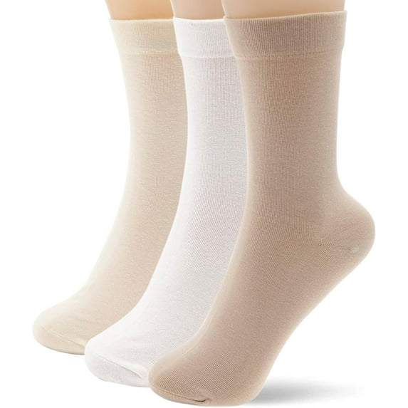 3Pairs/5Pairs/6Pairs Thin Crew Socks for Women - Dress Socks - Soft Cotton Socks - Casual Above Ankle Crew Socks