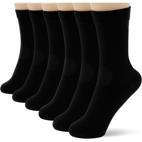 3Pairs/5Pairs/6Pairs Thin Crew Socks for Women - Dress Socks - Soft Cotton Socks - Casual Above Ankle Crew Socks