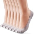 thumbnail image 1 of 3Pairs/6Pairs/9Pairs No Show Socks Women Nylon Ultra Low Cut Non-Slip Thin Liner Socks Invisible Hidden Socks for Flats, 1 of 5