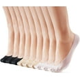 thumbnail image 1 of 3Pairs/6Pairs/9Pairs No Show Socks Women Nylon Ultra Low Cut Non-Slip Thin Liner Socks Invisible Hidden Socks for Flats, 1 of 5