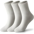 thumbnail image 1 of 3Pairs Boot Socks for Women Winter Wool Solid Thick Warm Socks Crew Socks Christmas Gift, 1 of 6