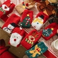 thumbnail image 1 of 3Pairs Christmas Fuzzy Socks Gift Pack Xmas Holiday Fluffy Socks Women Men Kids Winter Warm Slipper Socks Stretchy Novelty Funny Colorful Crew Socks, 1 of 5