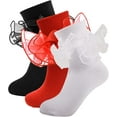 thumbnail image 1 of 3Pairs Girls Ruffle Socks Toddler Double Lace Sock Turn Cuff Frilly Dress Socks Pageant with Ruffles Little Baby Girl Kids, 1 of 9