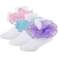 thumbnail image 1 of 3Pairs Girls Ruffle Socks Toddler Double Lace Sock Turn Cuff Frilly Dress Socks Pageant with Ruffles Little Baby Girl Kids, 1 of 7