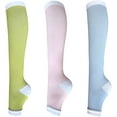 thumbnail image 1 of 3Pairs Open Toe Toeless Compression Socks(15-20mmHg) for Men and Women Support Stocking(Mix color, S/M), 1 of 6