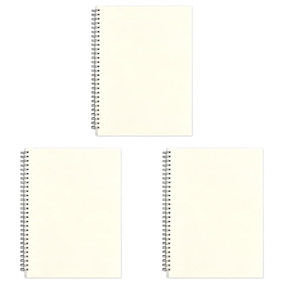 3Pc A6 Spiral Pocket Notebook, 160 Pages Plastic Cover Mini Lined Grid Blank Notebook, Waterproof Writing Journal, Portable Travel Memo Notebook for Daily Note Taking, Quick Jotting, Planning