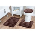thumbnail image 1 of 3Pc Bathmat Berau Brown, 1 of 5