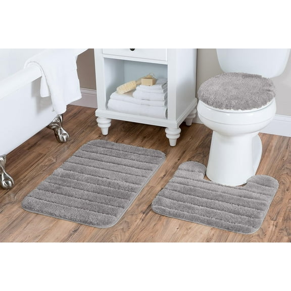 3Pc Bathmat Berau Gray