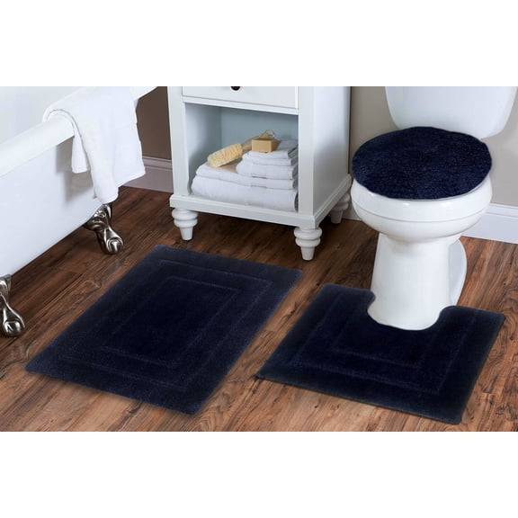 3Pc Bathmat Logan Navy