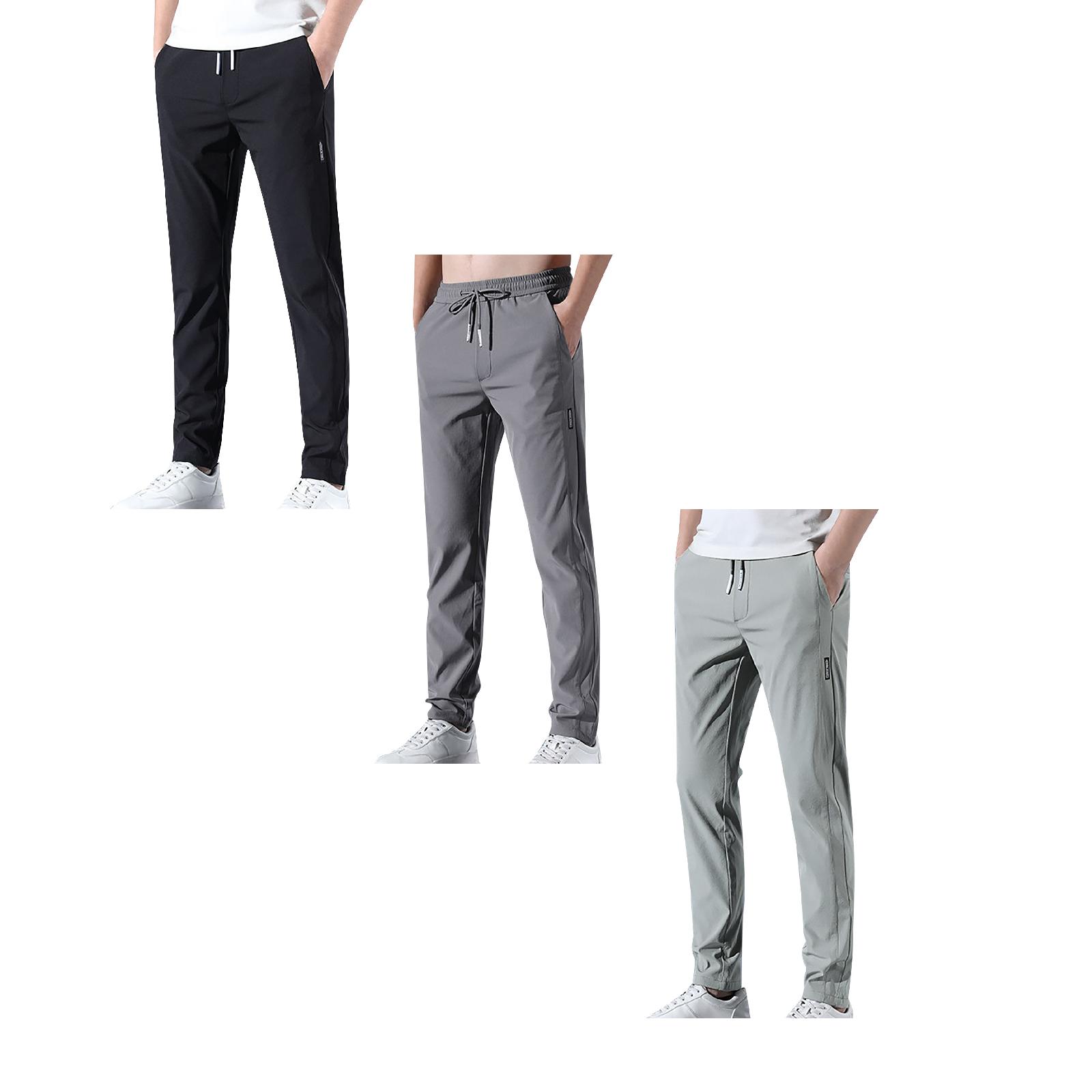 Pantalon Stretch Homme Bluecomfy - Ultra élastique, Séchage Rapide, Coupe Droite | Pour Sport, Détente, Quotidien