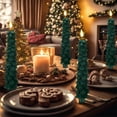 thumbnail image 1 of 3Pc Christmas Tree Candles With Remote Control And Timer,Led Taper Candles Flickering,Christmas Candle Light Ornament,Battery Operated Flameless Candles With 3D Wick,Green Candle Fireplace And Home, 1 of 7