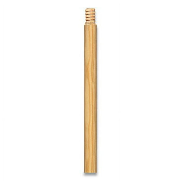 Push Broom Handle with Wood Thread, Wood, 60 Push Broom Handle with Wood Thread, Wood, 60