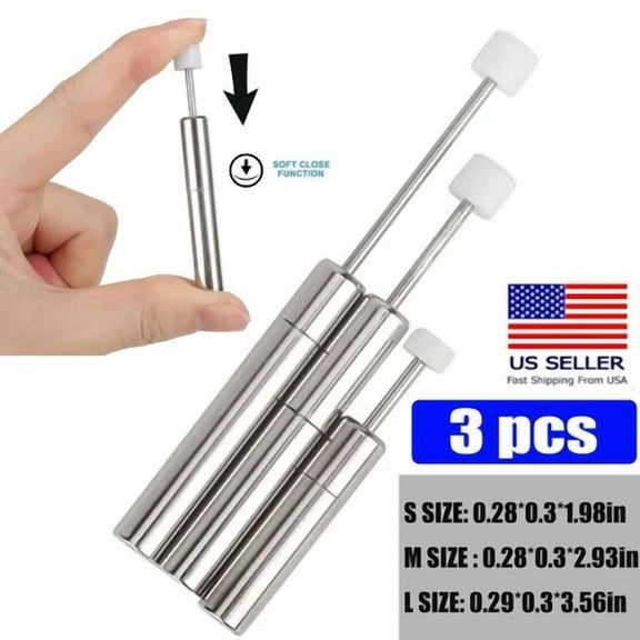 3Pc Damper Piston For Trash Can Soft Close For Kitchen And More Uses Replacement