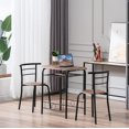 thumbnail image 1 of 3Pc Dining Table Set Breakfast Table Living Room Furniture 2 Chair w/Curved Back, 1 of 3