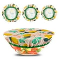 thumbnail image 1 of 3Pc Elastic Reusable Bowl Cover Set - Washable Dish Lid Splatter Guard for 6"-12" Soup Salad Storage (S/M/L), PRYESS, 1 of 4