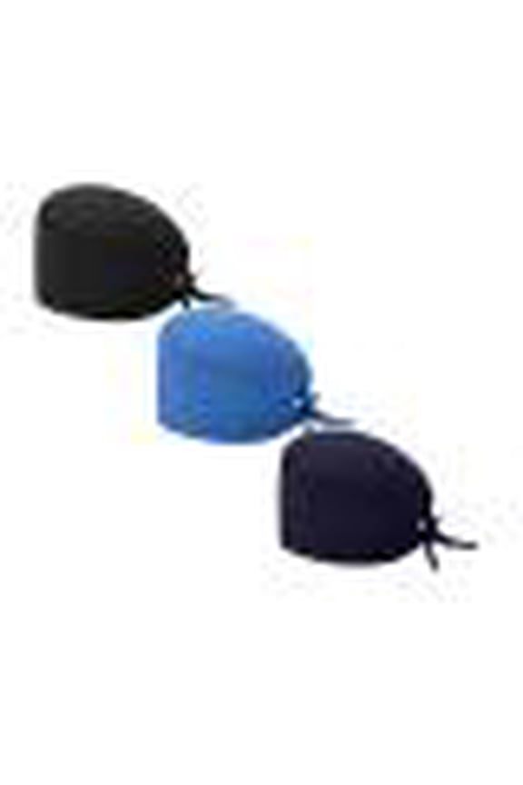 3Pc Fashion Solid Scrub Cap Work Hat With Sweatband For Womens And Mens