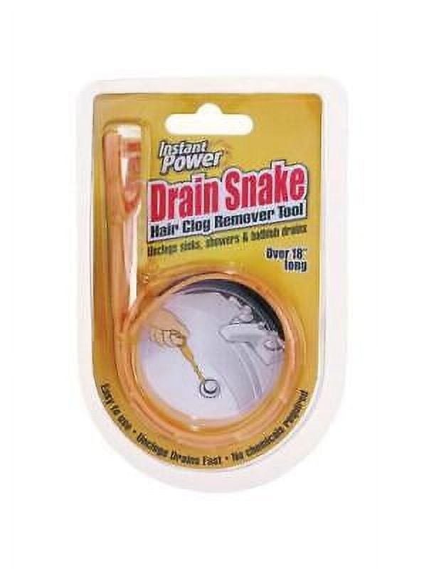 3Pc Instant Power Drain Snake Plastic Clog Remover 16 Oz.