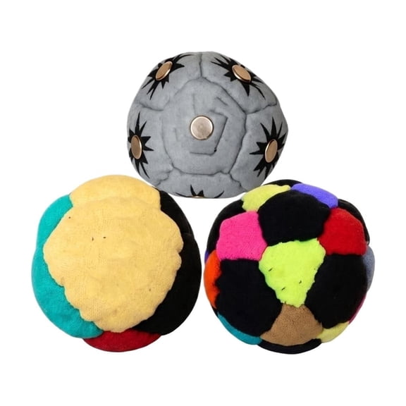 3Pc Knitted Footbags Sacks Set Handmade Dragonfly Footbag, Crochet Hacky Ball for Beginners, Juggling Foot Bag, Dirtbag Footbags Sacks for Adults