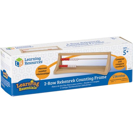 3Pc Learning Resources 2 Row Rekenrek Counting Frame Skill Learning: Counting,Addition,Subtraction,Visual,Number Recognition,Fine Motor,Multi