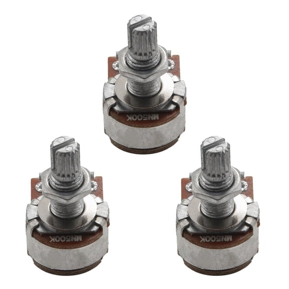 3Pc MN500K Dual Blend Balance Potentiometer(POT) Guitar Bass Volume Tone Control Switch