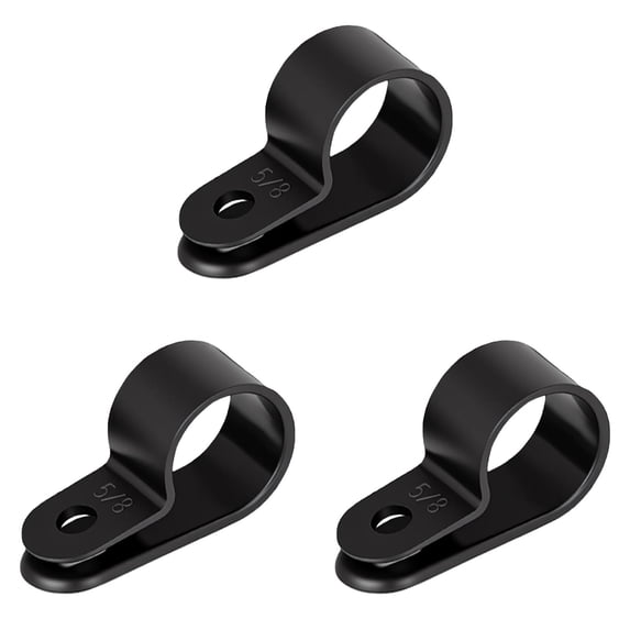 3Pc Plastic R-Type Cable Wire Clips, Screw Mount Cord Management Fastener Holders, Cable Organizer Retaining Clamps, Indoor Outdoor Wire Fixing Brackets, Electronic Wiring Cable Routing Accessory