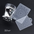 thumbnail image 1 of 3Pc Silicone Nail Art Stamping Plates & Scrapers, Silver - 3Pc Clear Silicone Nail Art Stamper Heads with Scraper, Nail Tools Easter Mother'S Day Nail Makeup Organizers, 1 of 2