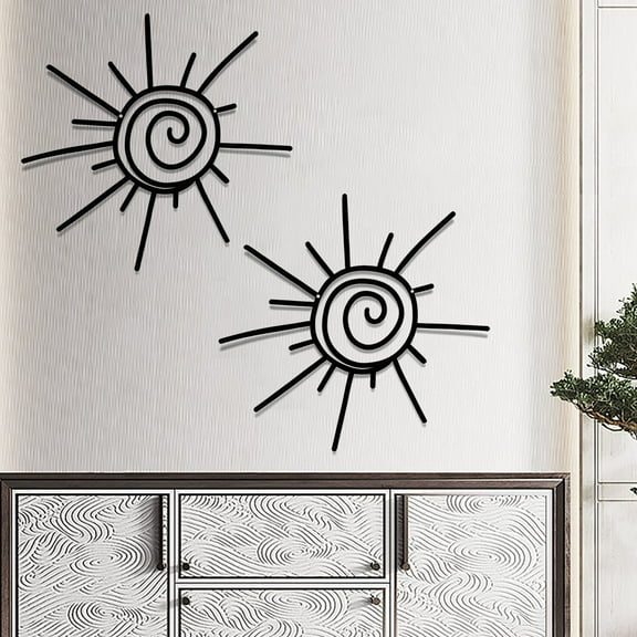 3Pc Sun Metal Wall Art Decor Handcrafted Iron Wall Hangings For Indoor/Outdoor Nature-Inspired Wall Sculpture Home Decor Sun Decor Metal Sun Wall Art