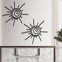 3Pc Sun Metal Wall Art Decor Handcrafted Iron Wall Hangings For Indoor/Outdoor Nature-Inspired Wall Sculpture Home Decor Sun Decor Metal Sun Wall Art