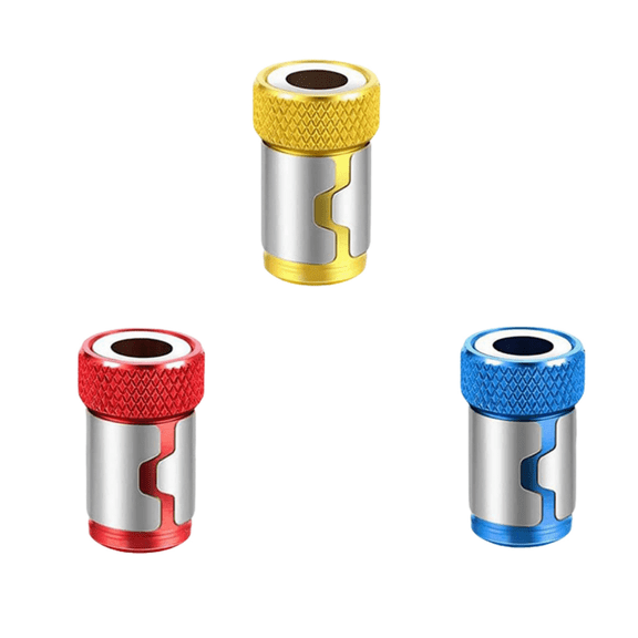 3Pc Upgraded Screwdriver Head Magnetic Rings - 1/4 Inch/6.35Mm Universal Screw Magnetizer For Hex Screwdrivers Power Bits, Sturdy Stainless Steel Build, Effortless Magnetizing