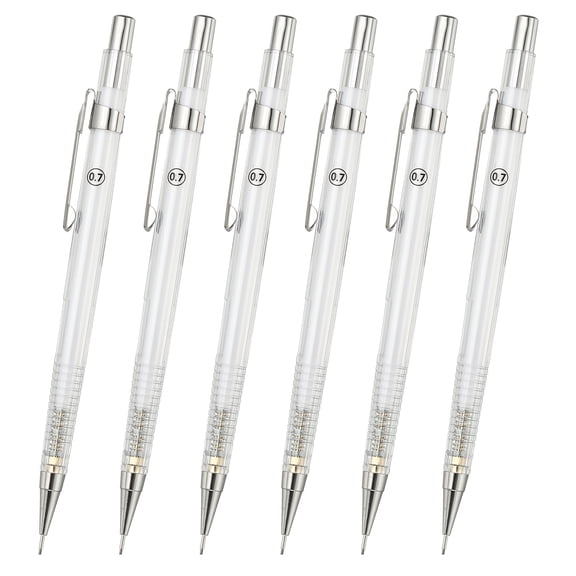 3Pcs 0.3 mm Mechanical Pencil, Plastic Drafting Pencil Artist Holder for Writing Sketching Drawing Marking Art, White
