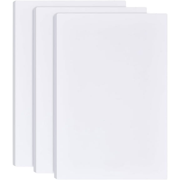 3Pcs 1/2 Inch White Foam Boards 12x8 Inch Rectangle PVC Foam Sheet Poster Board for DIY