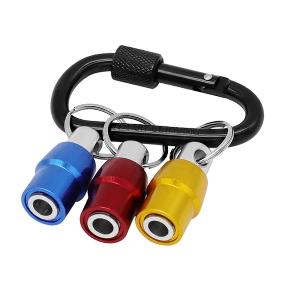 3Pcs 1/4inch Keychains Bit Holder Screwdriver Hex Holder Magnetic Drill Bit Holder Hex Shanks Keychains Extension
