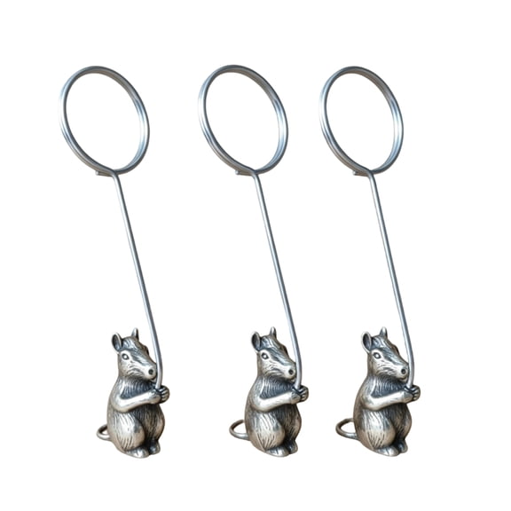 3Pcs 12 Chinese Animal Figurines Note Holder, Decorative Resin Memo Clip Stand for Desktop, Creative Office Message Organizer and Paper Stand, G