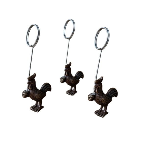 3Pcs 12 Chinese Animal Figurines Note Holder, Decorative Resin Memo Clip Stand for Desktop, Creative Office Message Organizer and Paper Stand, J