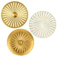thumbnail image 1 of 3Pcs 12" Gold Wall Decor Metal White Gold Washed Starbursts Radial Plate Wall Art Modern Accent Hanging Wall Home Decorations, 1 of 6
