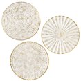 thumbnail image 1 of 3Pcs 12" Gold Wall Decor Metal White Washed Starbursts Radial Plate Wall Art Modern Accent Hanging Wall Home Decorations, 1 of 7