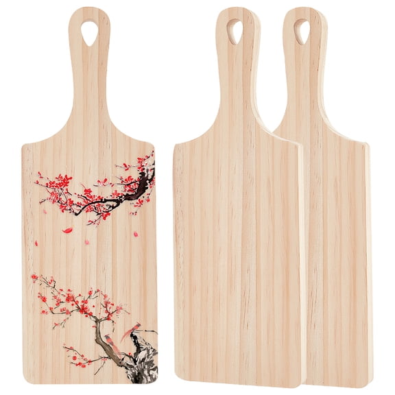 3Pcs 12 Inch Unfinished Wooden Paddle Greek Fraternity Paddle Unfinished Burlywood Frat Paddle Solid Wood Paddle Wooden Frat Paddle