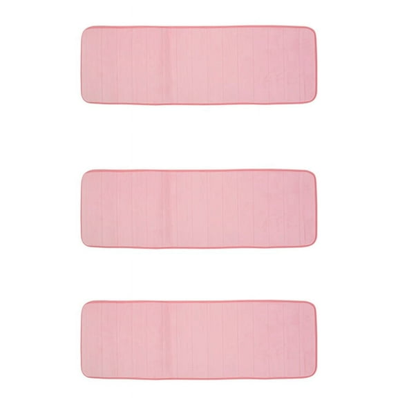 3Pcs 120X40cm Absorbent Nonslip Memory Foam Kitchen Bedroom Door Floor Mat Rug Carpet Pink