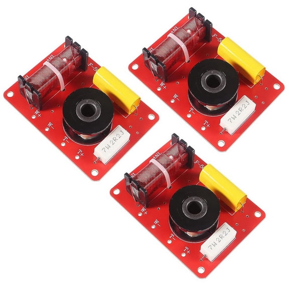 3Pcs 130W 2-Way Speaker System Audio Crossover Filters Frequency Distributor,3 * Divider,Red