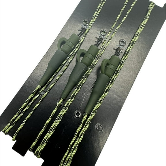 3Pcs 15*10Cm Braided Leads Core Carp Fishing Leader Line Rig Helicopter Rig Carp Fishing Line Ready Tied Leadcore Line
