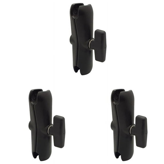 3Pcs 15CM Length Aluminium Alloy Double Socket Arm for RAM with 1.5 Inch Ball Base Mount Motorcycle Camera Extension Arm