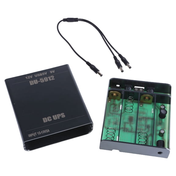 3Pcs 18650 Power Box with 5.5x2.1mm Power Cable UPS Power Supply Box 5V 9V 12V for Router CCTV Camera