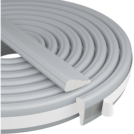 3Pcsx196" Wedge-Shape Window Weather Stripping Door Seal Strip,Soundproofing Frame Insulation Tape for Exterior Front Door,Noise Cancelling Window Inserts,Door Gap Filler Light Blocker,Gray