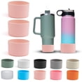 thumbnail image 1 of 3Pcs 2.8in Silicone Boot for Stanley Cup Accessories, Protector Silicone Water Bottle Bottom Sleeve for Stanley 40 oz  Tumbler Simple Modern Tumbler with Handle(Light Pink), 1 of 6
