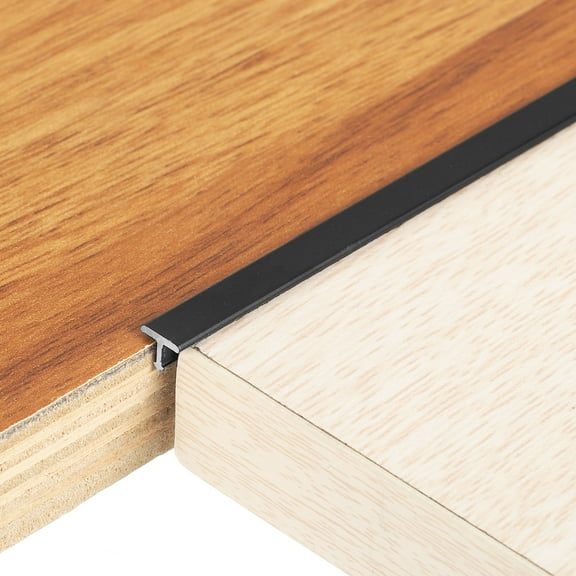 3Pcs 2.9Ft x 0.24" T-Molding Floor Transition Strips, Flat Divider Strip, Black