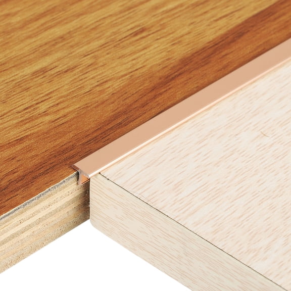 3Pcs 2.9Ft x 0.24" T-Molding Floor Transition Strips, Flat Divider Strip, Gold